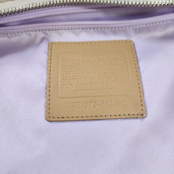 Euc Vintage Coach Signature C's Optic Y2k Pleated Satchel Handbag Purse - Picture 11 of 11